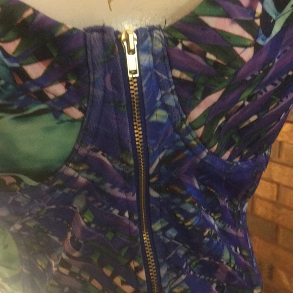 H&M Colorful spaghetti strap Zip Front Bustier L - Picture 3 of 6